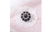 Pearl Rhinestone Flower Button Elegant Aesthetic Pearl Flower Button Korean