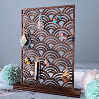 Wooden Earring Display Stand Stable Base Desktop Earring Rack Easy Assembly