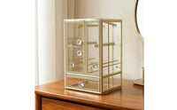 Jewelry Organizer with Hanging Rods Clear for Vanity, Dresser
