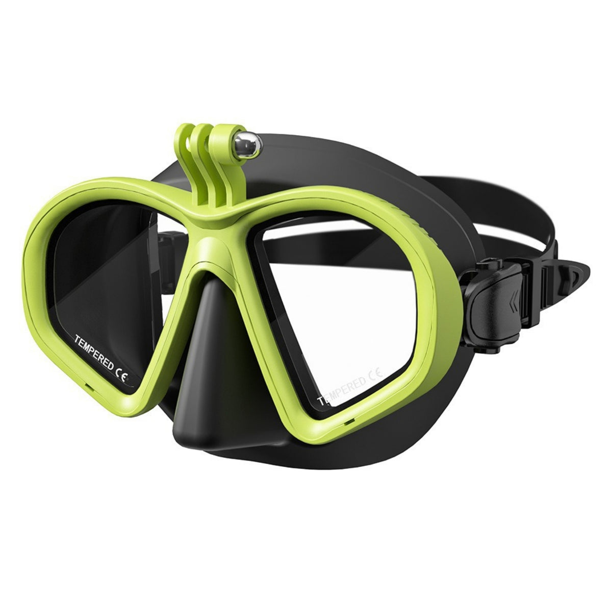 Diving Mask with Camera Mount Dual Lens Goggles Soft Silicone for Divers