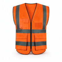 Reflective Safety Vest with Pockets Sleeveless for Night Running, Cyclists