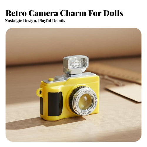 BJD Camera Accessory Realistic Design Miniature Doll Camera Detailed for Hobbyists, Dollhouse