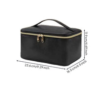 Makeup Bag with Brush Slots Multifunctional Cosmetic Case with Handle Versatile
