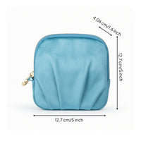 Small Jewelry Travel Case 2-in-1 Zippered Jewelry Pouch Removable Liner Wrist Strap Organizer