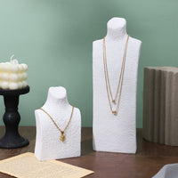 H-Shaped Bust Stand White Jewelry Display Stand Decorative for Photo Shoots