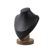 Necklace Display Bust with Wood Base Elegant for Livestreaming
