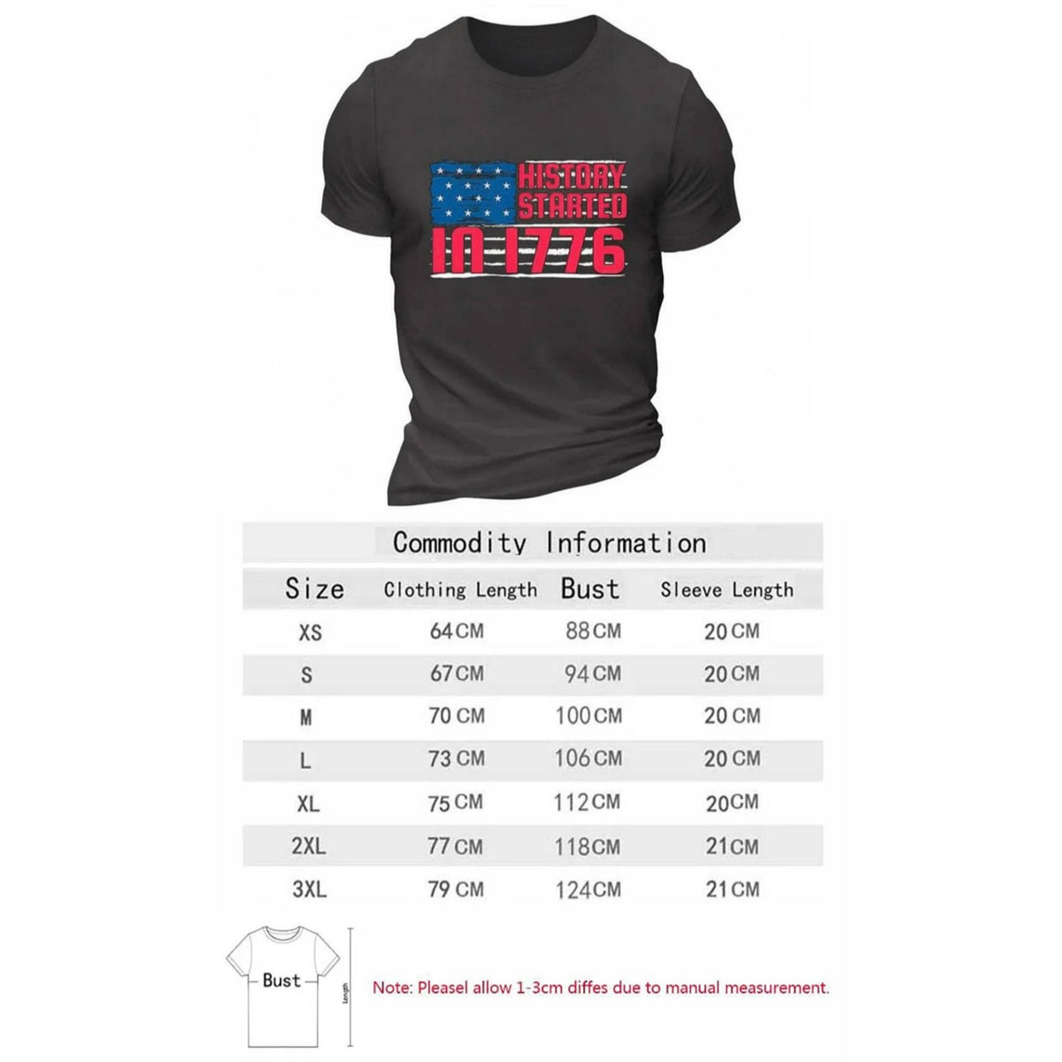 July 4th 1776 Shirt Plus Size Available 1776 Graphic Tee Cotton