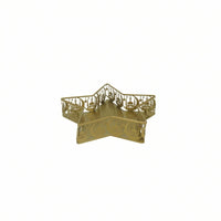 Star-Shaped Serving Dish Cutout Sides Metal Star Tray Patterned
