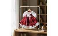 Doll Dress British OB24 Doll Outfit Double-Layer Textile Miniature Dress for Collection