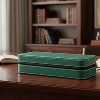 PU Leather Watch Storage Box Portable Design PU Leather Watch Organizer Wristwatch Storage Box Soft Interior Lining Great Gift
