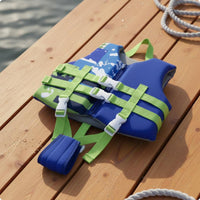 Kids Life Jacket Front Zipper Swim Aid Vest Cute Print for Snorkeling