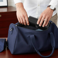 Cylinder Watch Travel Case Soft Interior Lining Watch Travel Case Accessory Storage Fine Stitching Snap Button Closure for Men
