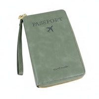 Passport Holder Multi-Functional Blocking Travel Wallet Zipper Closure