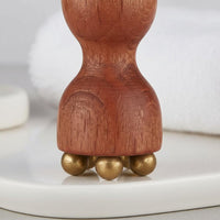 Lotus Pod Massage Tool Natural Wood Rosewood Facial Massager Multifunctional
