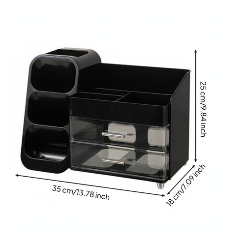 Makeup Organizer Box with Drawers Large Capacity Makeup Brush and Lipstick Organizer Cosmetic Storage Case for Women