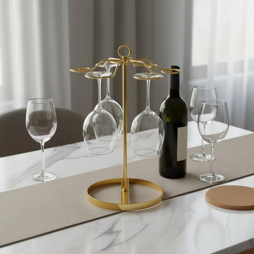 Golden Deer Wine Glass Rack Space Saving Rotating Wine Glass Holder