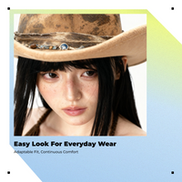 Vintage Cowboy Jazz Hat for Women Travel Brown All Seasons