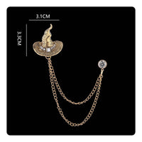 Men's Suit Brooch Versatile Tassel Chain Brooch Elegant and Stylish for Weddings