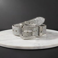 Grommet Glitter Belt Y2K Aesthetic Rhinestone Glitter Belt Versatile for Night Out