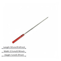 Flat Barbecue Skewer Rectangular Grip Cooking Tool Roasting for Grill