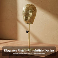 Metal Mannequin Head Stand Minimalist Design Hat Display Holder Stable Base