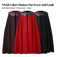 Medieval knight's Cloak Full Length Costume Apparel Riveted Collar