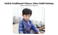 Boys Traditional Chinese Costume, Tang Suit, Long Sleeve, Autumn, Classic Ancient Performance Design