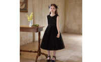 Black Sequin Princess Dress Lined Inside for Recital, Wedding, Students
