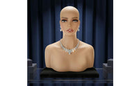 Mannequin Head with Shoulders Photography Prop Jewelry Display Manikin bust Elegant Hairpiece Display Head for Shop Window