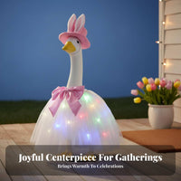 Seasonal Decor Goose Statue Dress Set Festive Design Goose Statue Clothes Set Easy To Install for Garden, Front Door, Patio