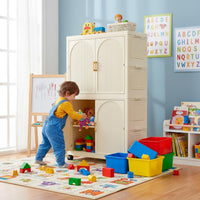 Multi-Tier Plastic Closet Large Capacity Stackable Storage Drawers for Playroom