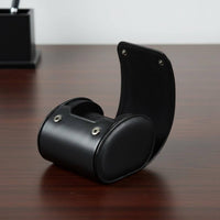 Portable Watch Storage Box Scuff Protection Leather Watch Travel Case Individual Compartments Snap Closure for Display