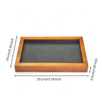 Wooden Jewelry Box Polished Finish Storage Item Empty