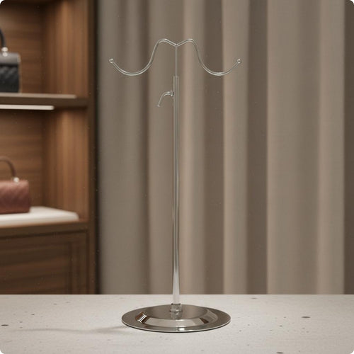 Handbag Display Stand Minimalistic Metal Handbag Stand Compact Bag Holder Rack