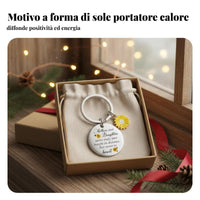 Marigold Locket Keychain Sentimental Gift Stainless Steel Keychain with Ornament
