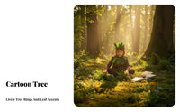 Nature Themed Kids Tree Costume Easy to Wear Plant Essence Outfit Felt Foliage Details Leafy Green Outfit Soft Material for Children, Students, Girls, School Plays, Stage Performances, Halloween