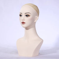 Hairpiece Display Head Female Head Model Hat Display Bust for Beauty Shop
