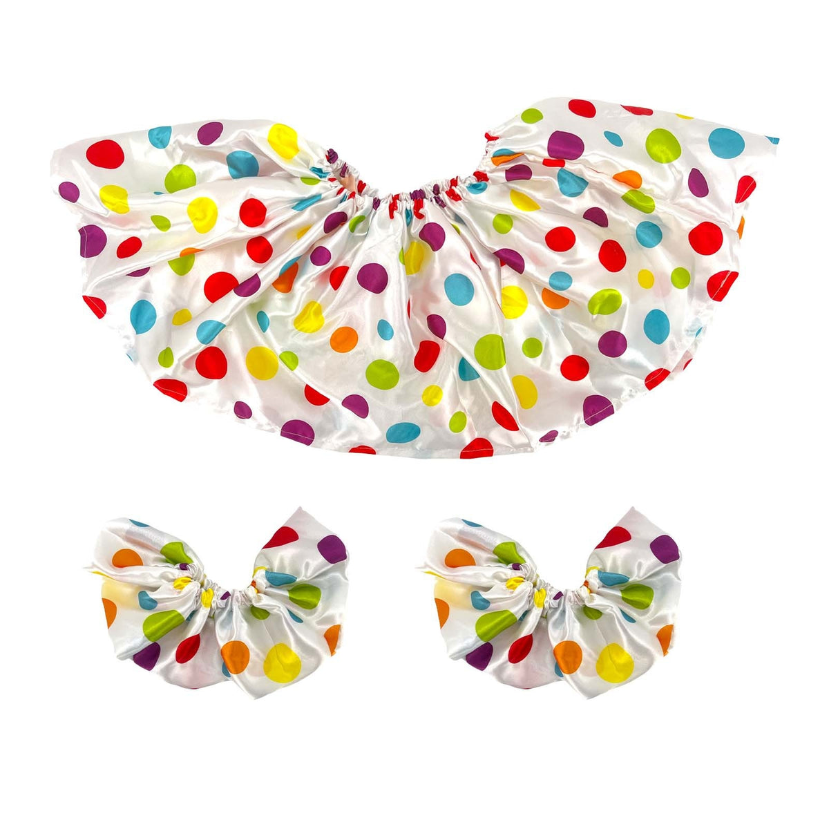 Clown Collar and Cuffs Glossy Polka Dot Cuffs Festive Style