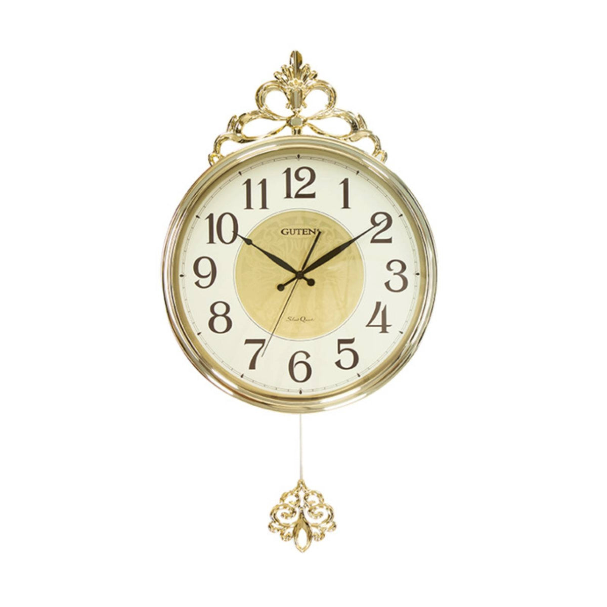 Pendulum Wall Clock Large Display Clock with Pendulum Vintage for Decorators
