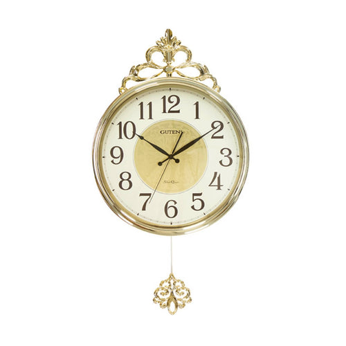 Pendulum Wall Clock Large Display Clock with Pendulum Vintage for Decorators