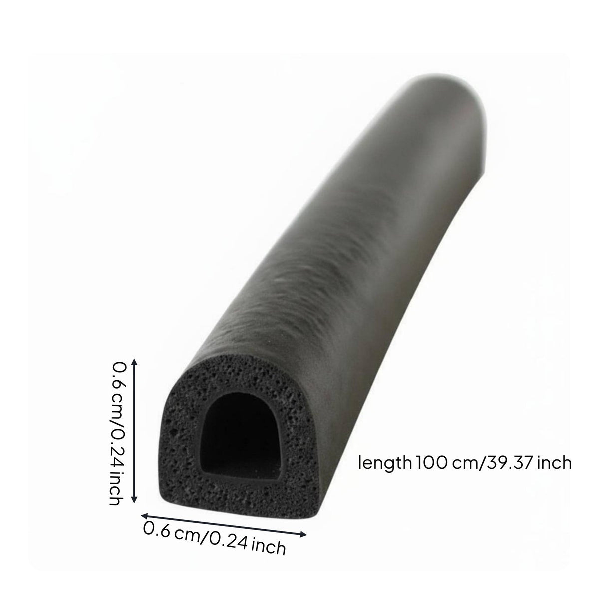 D Shaped Silicone Strip Dust Proof Hollow Silicone Seal Soundproof for Workshop