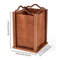 Accessory Holder Sturdy Construction Wooden Earring Stand Rotating Jewelry Display Stand Square Base