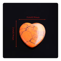 Holeless Heart Ornament Polished Surface DIY Jewelry Stone for Home Decor