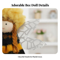 2 Pieces Cute Design Hanging Bee Girl Plushie Festival Themed Hanging Fairy Bee Doll Great Gift for Children, Nature Lovers, Home Decor