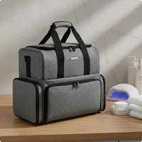 Manicure Storage Case Soft Padded Interior Nail Polish Organizer Bag for Salon