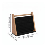 Slanted Band Display Rack Tabletop Wooden Band Display Stand Large Capacity