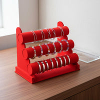 3 Tier Bracelet Holder Easy to Assemble 3 Tier Bracelet Stand Cylindrical Bar Bangle Display Large Capacity Plush Watch Holder