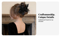 Delicate Tassel Grip Fastener Enchanting Aura Delicate Tassel Hair Grip Feather Bead Hair Fastener Elegant Design Lightweight