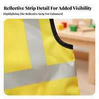 5 Pieces Educational Toy Children's Carpenter Dress up Kit Realistic Design Yellow Worker Uniform for Children Long-Lasting Material