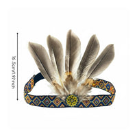 Feather Headdress for All Genders Tribal Feather Headband Lightweight